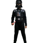 Boys' Black Warrior Costume Storm Trooper Darth Vader Anakin Skywalker Girl Wars Rey Cosplay party costume clothing cape mask