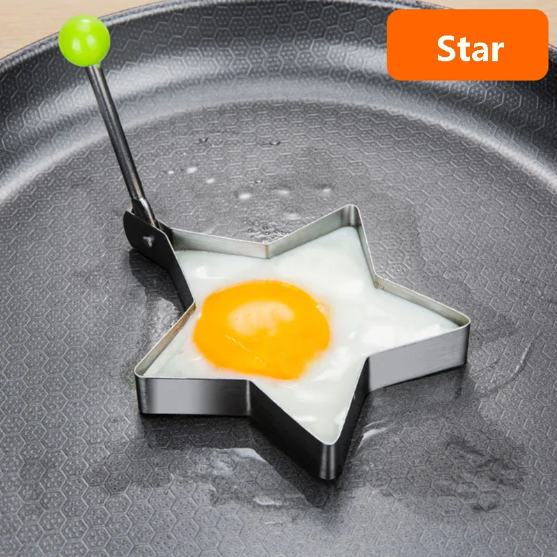 Stainless Steel Heart Fried Egg Mold for Pancakes and Omelettes
