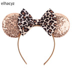 Embroidered Sequin Ears Bow Headband for Women & Girls