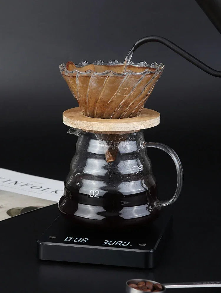 Electronic Coffee Scale with Timer and Silicone Pad USB Rechargeable