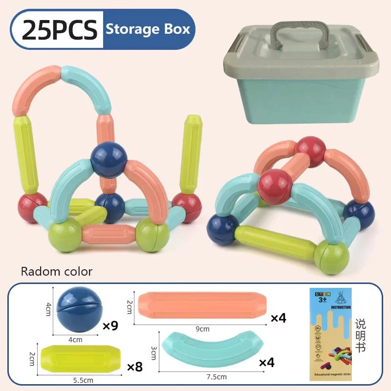 Magnetic Constructor Blocks STEM Building Set for Creative Kids