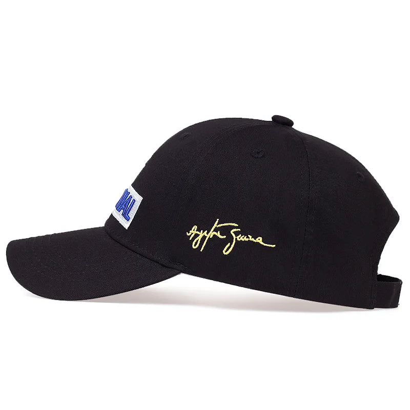 Ayrton Senna Embroidered Racing Baseball Cap with Sun Protection