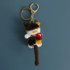 Small Cat Crochet Keychain Cute Kitten Bag Charm
