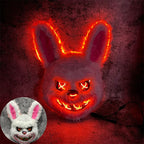 Bunny Mask Masquerade LED Rabbit Bear Mask Glowing Halloween Party,Mask For Carnival Cosplay Props Party without batteries