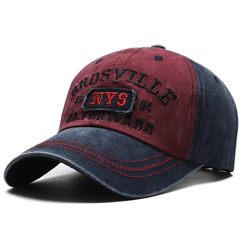 Washed Embroidered Baseball Cap with Curved Brim for Everyday Style