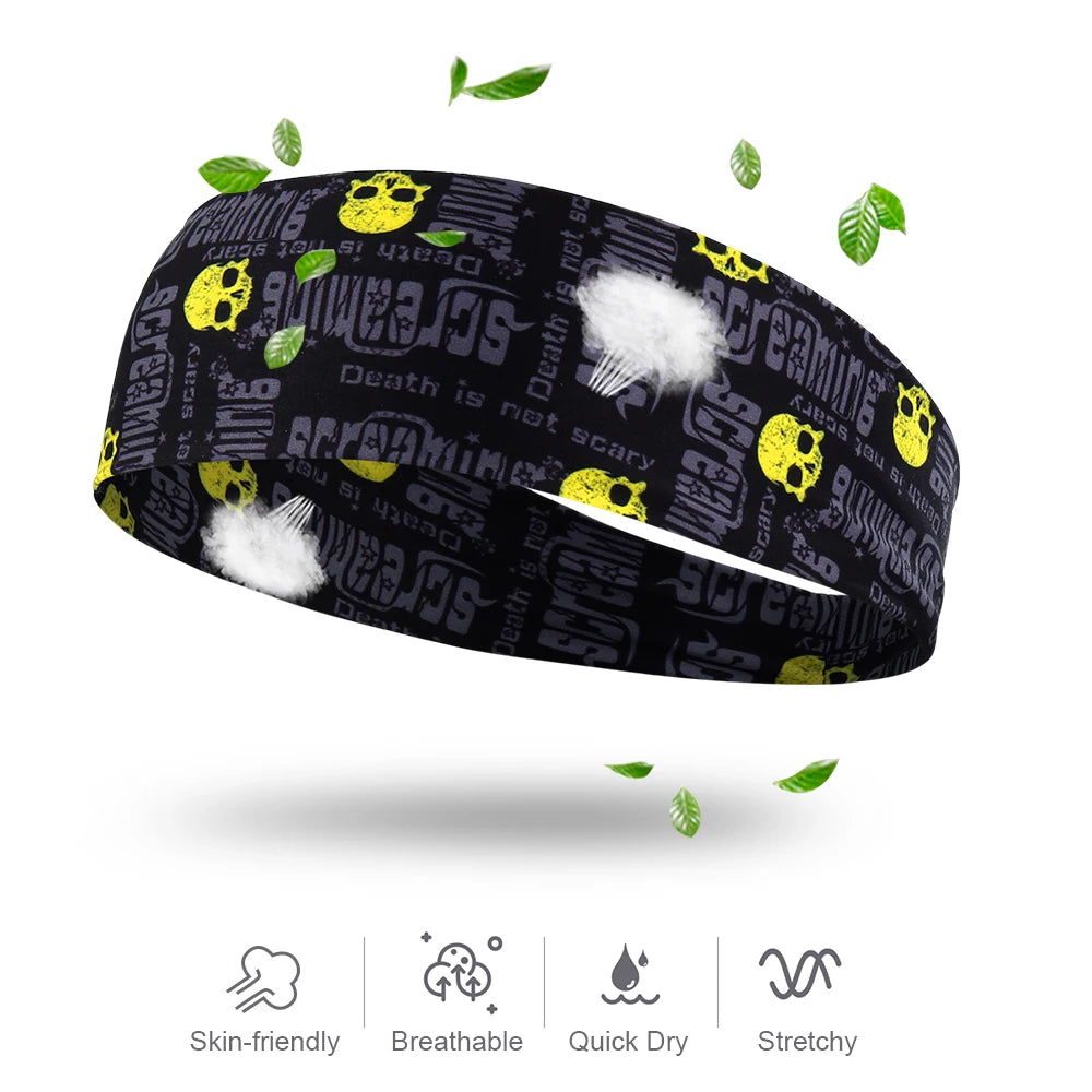 Gothic Skull Sports Sweatband Headband for Men & Women