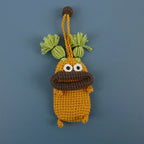 Funny Crochet Sausage Mouth Keychain Key Holder Pouch