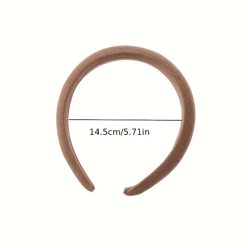 Solid Color Sponge Wide Headband for Women