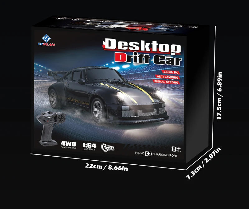 KF20 1:64 Mini 4WD RC Drift Racing Car with Full Proportional Control