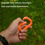 Tactical MOLLE Carabiner Clip EDC Keychain for Camping Gear