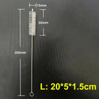 Drinking Straw Cleaning Brush Kit Reusable Tube Pipe Cleaner Nylon Stainless Steel Long Cleaning Brushes for Baby Cup Bottles