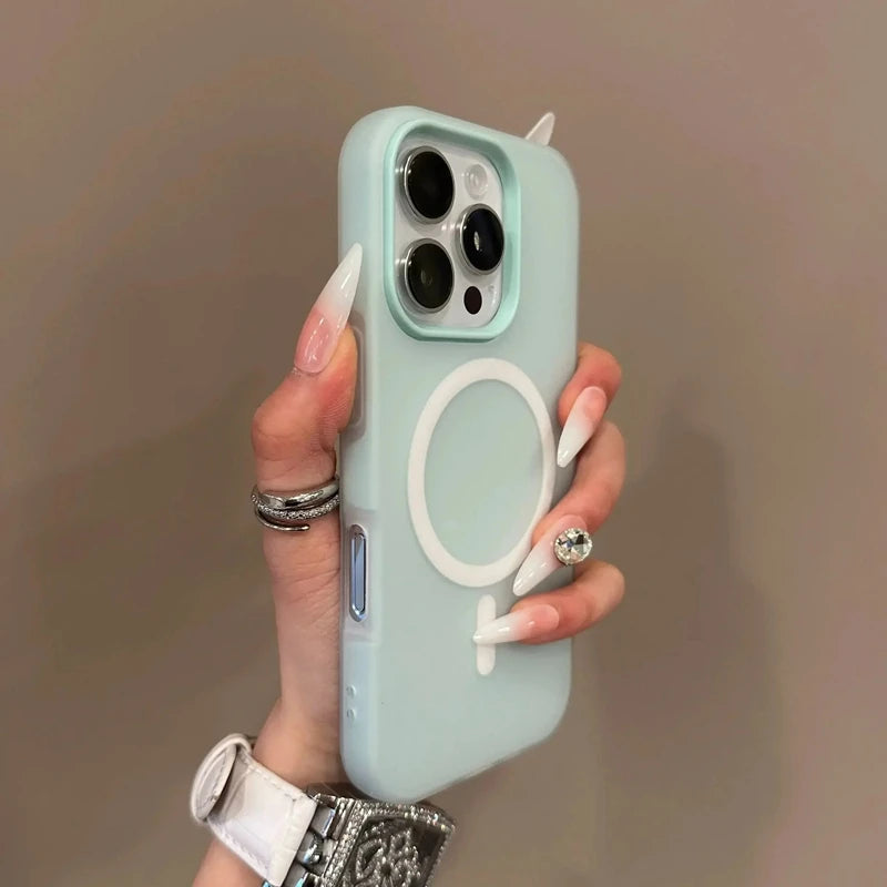Luxury Candy 2 IN 1 For Magsafe Case for iPhone 18 17 16 15 14 Plus 13 11 12 Pro Max Air Magnetic Wireless Charge Bumper Cover