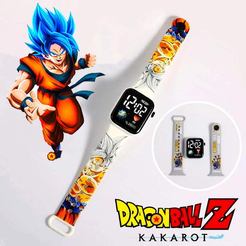 Bandai Dragon Ball Z Fashion Cartoon Action Printing Anime LED Type Watches Kids Watch Birthday Gifts Toys