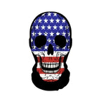 Halloween Skeleton Mask Elastic Mesh Hood Scary Party Cosplay Prop Breathable Face Cover Hood