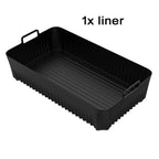 Rectangle Air Fryer Silicone Liner for Ninja Reusable Non-Stick Basket