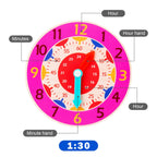 Montessori Wooden Learning Clock Time Teaching Toy for Kids
