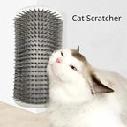 Cat Scratcher Massage Comb - Corner Scratching Brush with Catnip, Pet Deshedding Comb for Hair Removal, Grooming