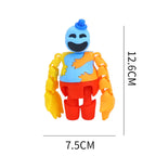 3D Printed Horror Monster Action Figure Movable Joints Desktop Ornament Stress Relief Toy Gift for Game Fans