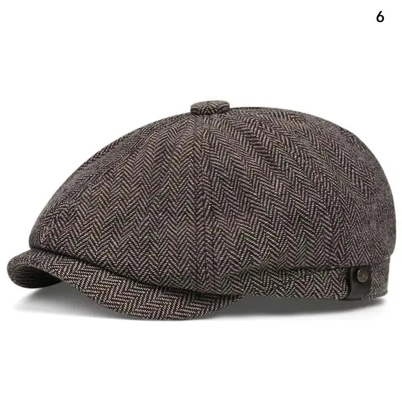 Retro Newsboy Octagonal Beret Cap for Classic Casual Style