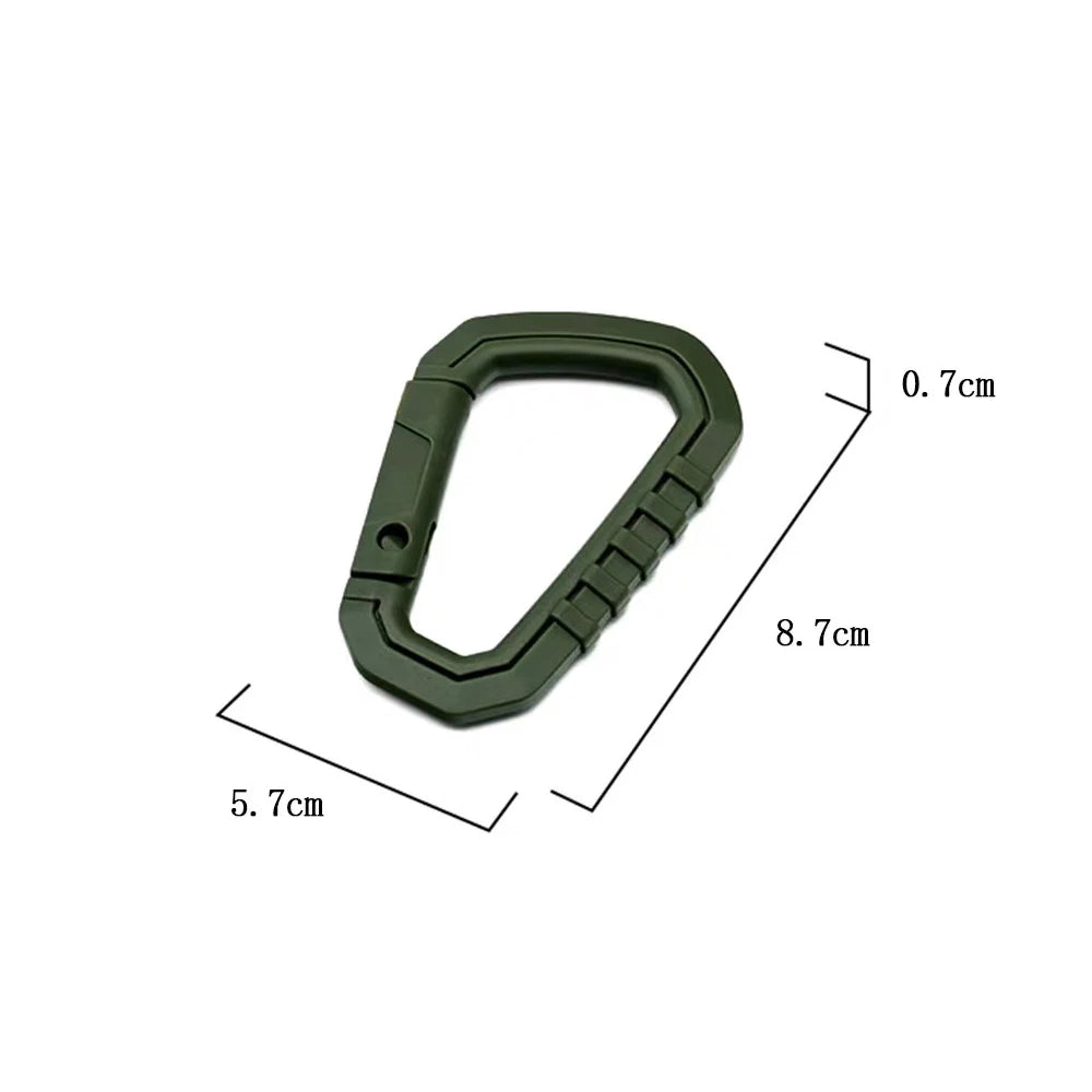 Tactical MOLLE Carabiner Clip EDC Keychain for Camping Gear