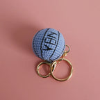 Crochet Sports Ball Keychain Soccer Basketball Bag Charm