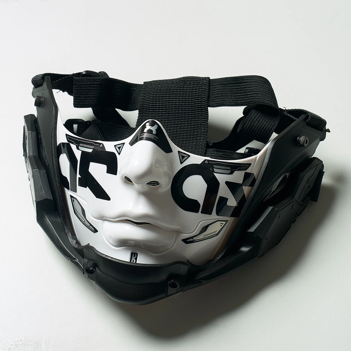 5 Color Cyberpunk Half Face Mask Mecha Style Halloween Cosplay Mask Adjustable Strap Breathable Comfort Party Costume Face Cover