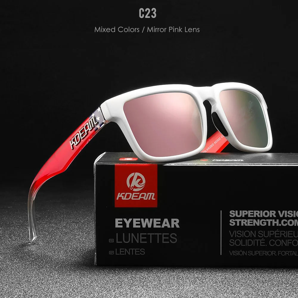 KDEAM Square Polarized Sunglasses UV400 for Men & Women