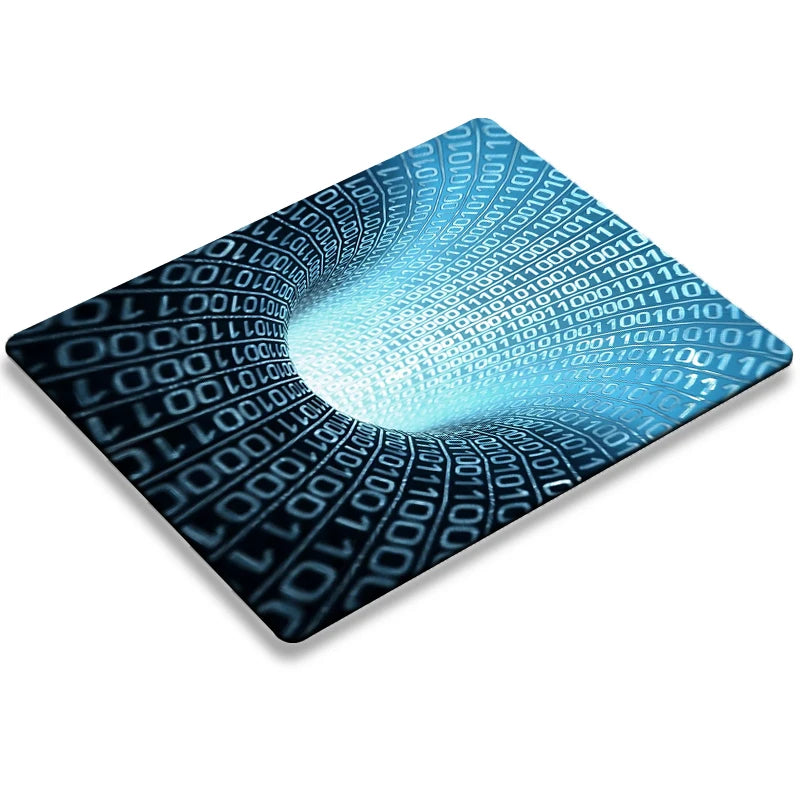 Mause Pad Gamer Rug Matrix Binary Code Mouse Pads Deskmat Desktop Table Mat Pc Gaming Computer Desk Protector Kawaii Accessories