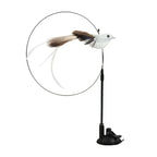 Peacock Bird Cat Teaser Wand for Interactive Hunting and Play