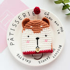 Cartoon Dog Key Case Handwoven Key Organizer Pouch