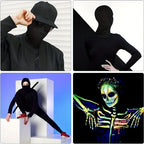 Halloween Cosplay Costumes Black Hood Spandex Full Mask Role Play Adult Ghost Festival Props Party Carnival Dress Up Accessories