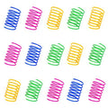 4pcs Kitten Cat Toys Wide Durable Heavy Gauge Cat Spring Toy Colorful Springs Cat Pet Toy Coil Spiral Springs Pet Intera