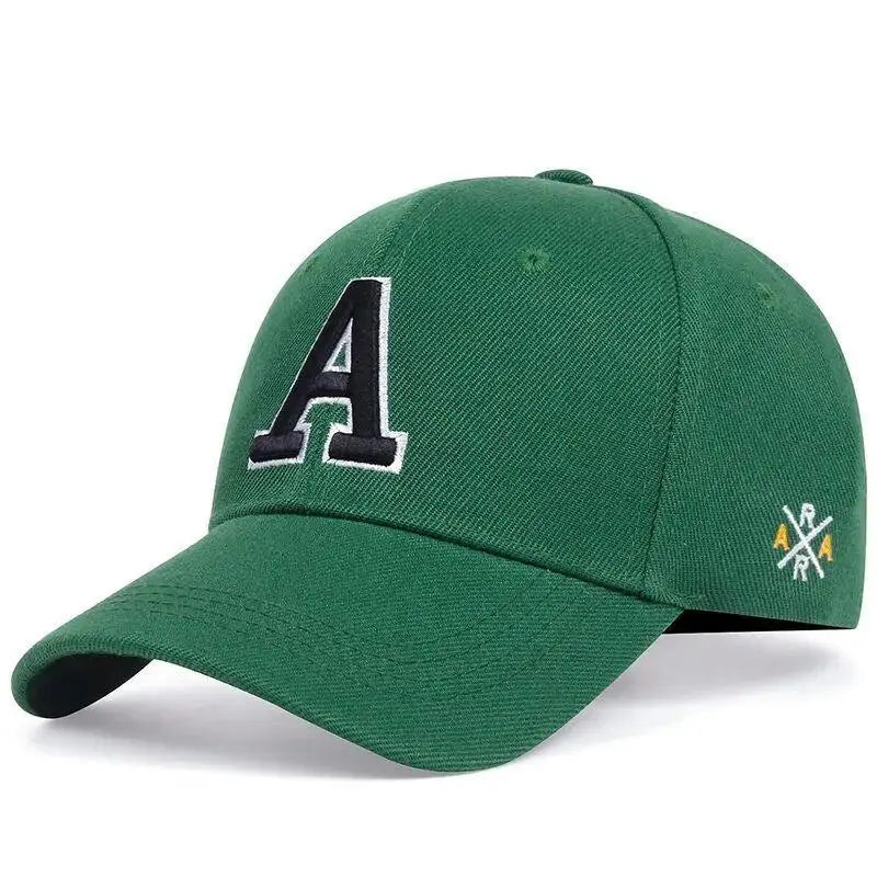 Letter A Embroidery Baseball Cap for Unisex Casual Outdoor Style