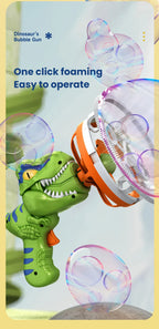 Dinosaur Electric Bubble Gun Automatic Bubble Machine for Kids