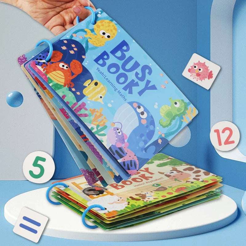Montessori Busy Book for Kids Interactive Learning Activity Book