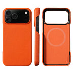 for Magsafe Case for iPhone 17 15 16 18 Pro Max Air Lychee Natural Cowhide Leather Magnetic Protector Luxury Phone Back Cover