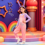 The Amazing Digital Circus Rabbit Jax Cosplay Costumes Masks Rabbit Ear Hairband Pink Overalls Purple Long Sleeve Shirt for Kids