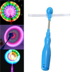 Random Color LED Music Windmill Spinner Glow Mini Handheld Flashing Windmill Rotating Toy Rainbow Spinning Light Up Windmill Toy