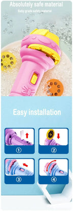 Kids Cartoon Projection Flashlight – Storytelling Projector Toy