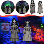 2D Halloween Ghost Doll Ground Plug-in Decoration Spooky Holiday Atmosphere For Patios Porches Outdoor Garden Horror Prop Deco