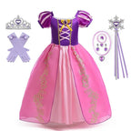 Girls Princess Costume Dress – Disney Inspired Cinderella, Snow White & Rapunzel