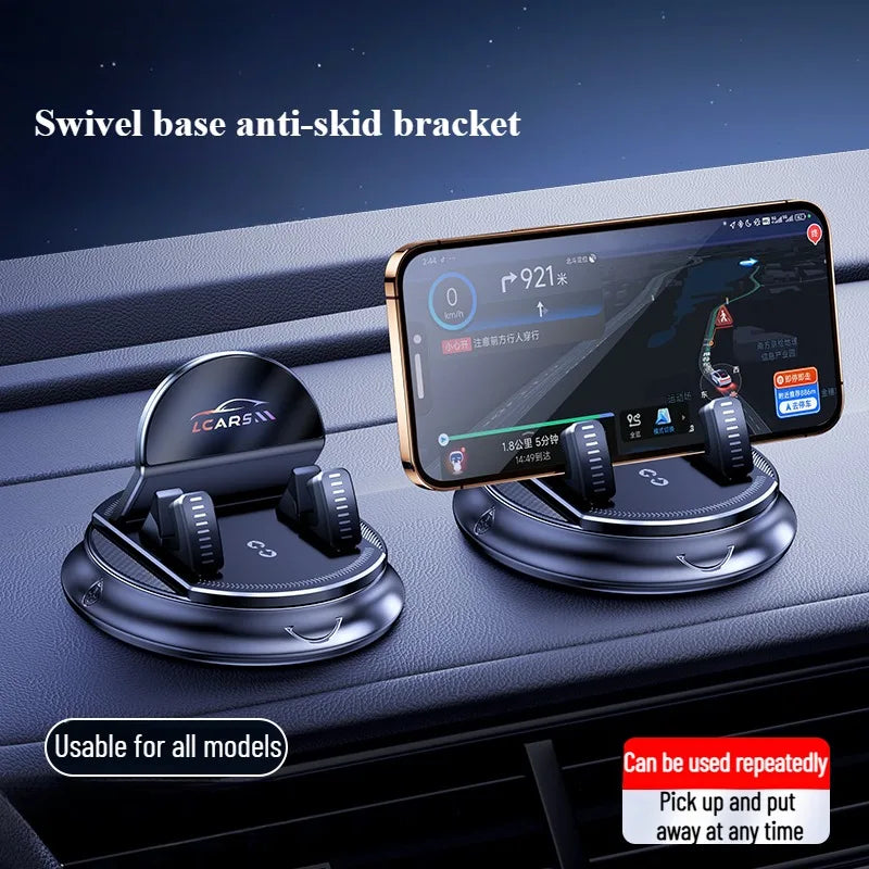 360 Degree Rotating Car Mobile Holder Sticky Phone Stand for Dashboard Multi Purpose Use in Auto and House Accessory