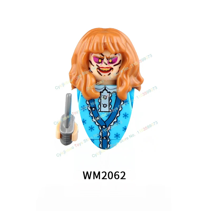 WM6075 WM6101 WM6102 Horror Movie Action Figure Building Blocks Halloween Series Character Accessories Model Brick Toys For Kids