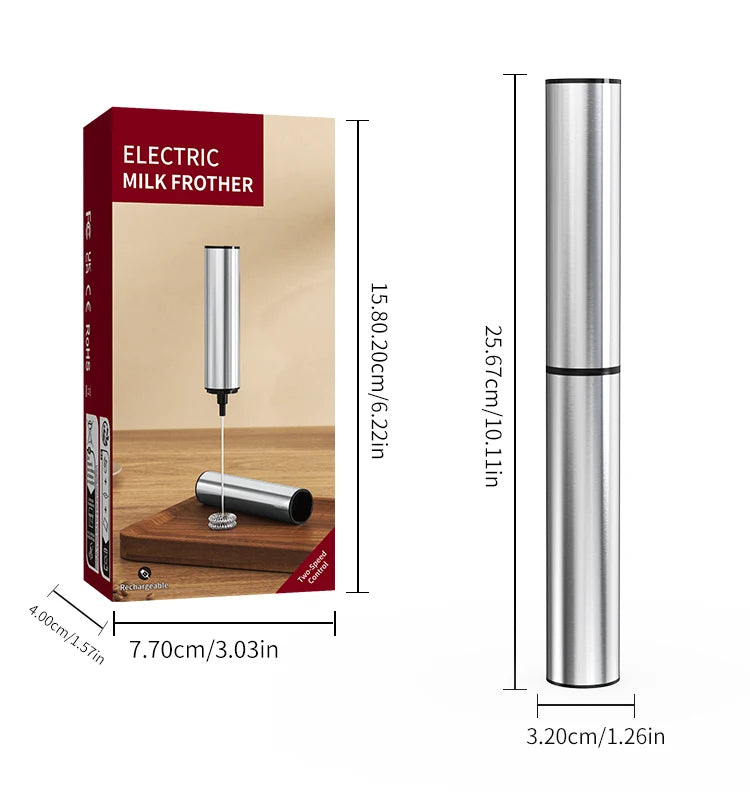 Rechargeable Milk Frother – Handheld Foam Maker & Drink Mixer