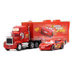 Disney Pixar Cars Toys Lightning McQueen Jackson Diecast Vehicle King Mike Uncle 1:43 Truck Trailer Model Toy Gifts