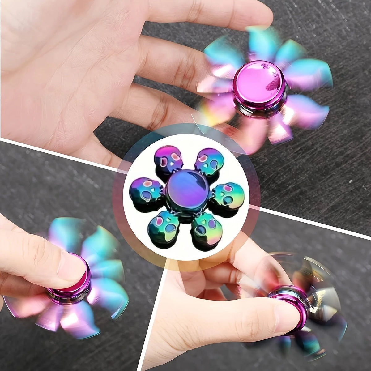 Colorful Metal Fidget Spinner – Stress Relief Toy