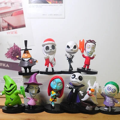 Nightmare Before Christmas Jack Skellington Pvc Action Figure Collection Model Bobble Head Dolls Toy For Children