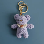 Cute Bear Couple Crochet Keychain Matching Animal Charm