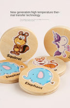 Wooden Memory Matching Pattern Puzzle Game for Kids Learning Fun