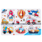 Montessori Wooden Color & Shape Matching Building Blocks